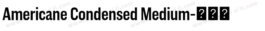 Americane Condensed Medium字体转换